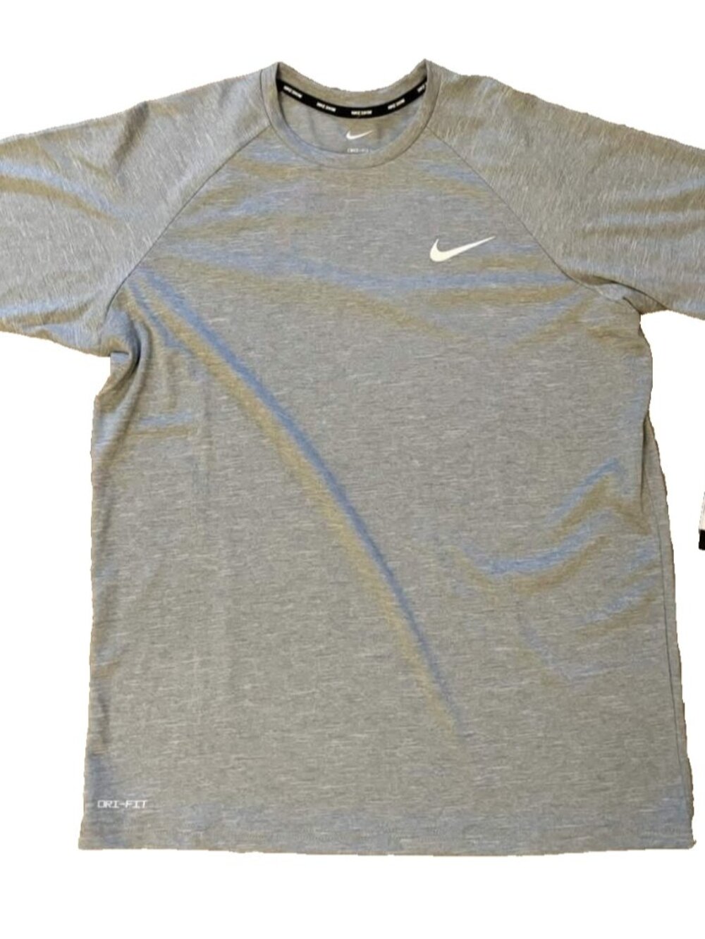 NWT! Men's M Nike Swim Heather Gray Short Sleeve T-Shirt UPF 40 Dri-Fit MSRP $48